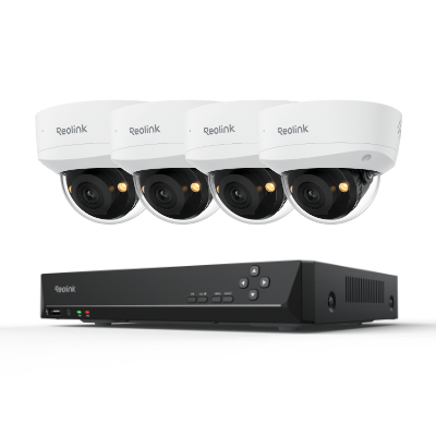 RLK8-800V4 - 4K 8MP IK10 PoE Dome Kamera Seti