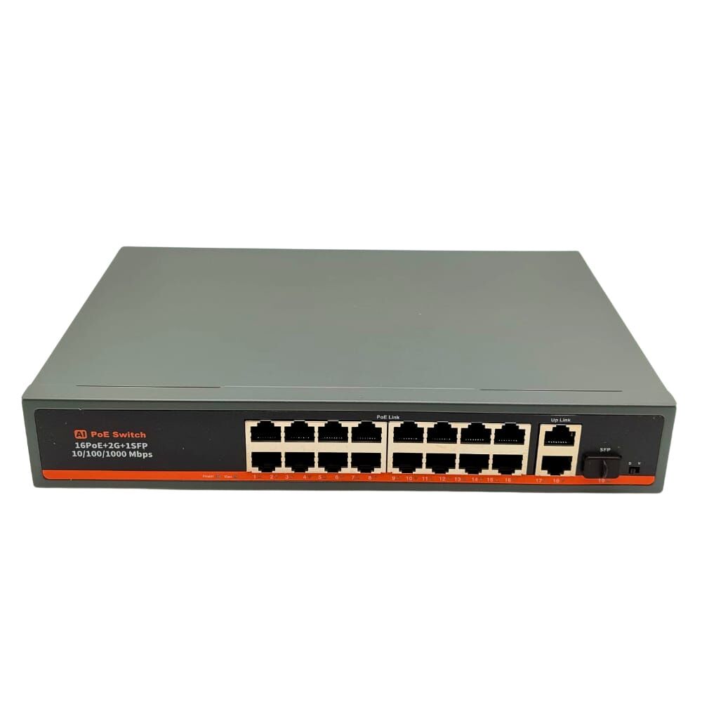 POE-2116 16 PORT 10/100 + 2 GE UPLINK + 1 SFP POE SWITCH