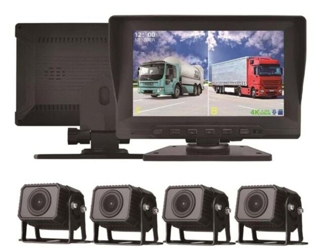 X615 7İNÇ AHD 4 KAMERALI KAYITLI ARAÇ SETİ