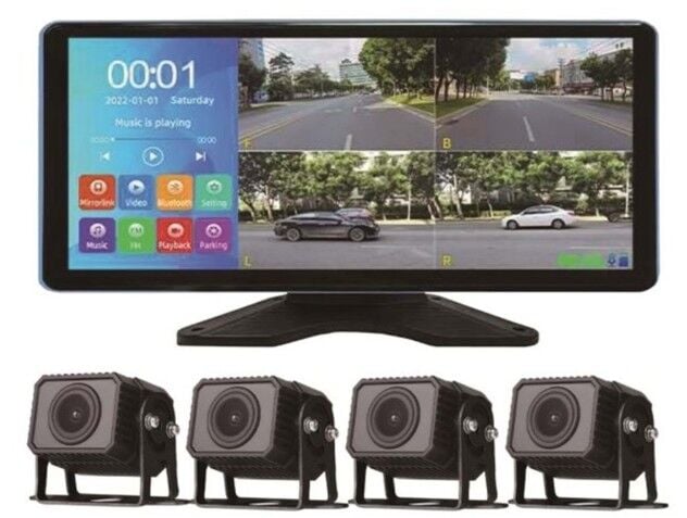 X614 10İNÇ AHD 4 KAMERALI DOKUNMATİK KAYITLI ARAÇ SETİ