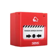 SENS RC-100  RESETLENEBİLİR KONVANSİYONEL YANGIN İHBAR BUTONU