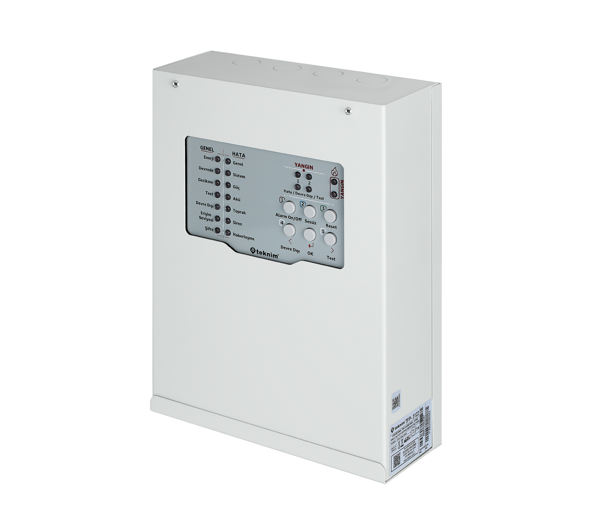 TEKNİM TFP-3124 4 BÖLGELİ KONVANSİYONEL YANGIN ALARM PANELİ