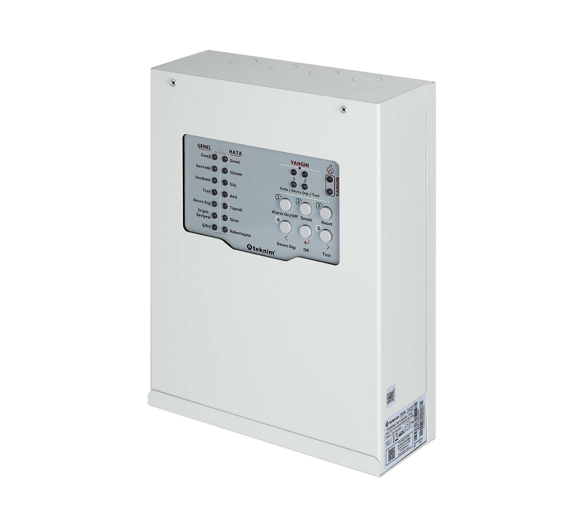 TEKNİM TFP-3124 4 BÖLGELİ KONVANSİYONEL YANGIN ALARM PANELİ