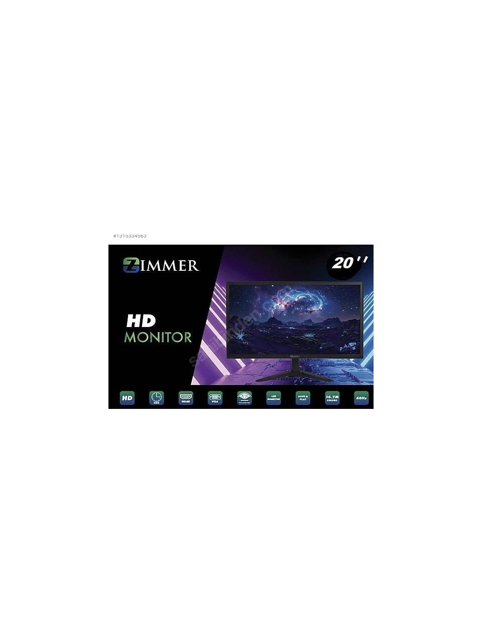 Zimmer 20 Inç Hd Sesli LED Monitör