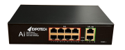 EXPOTECH EX-10120P 8 Port POE Switch + 2 Port FE Port