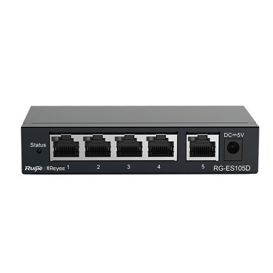 RG-ES105D 5-Port Yönetilemez Switch, 5 10/100base-t Ethernet RJ45 Port, Çelik Kasa