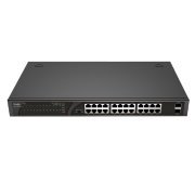 RG-ES126G-LP-L 24-Port Gigabit Yönetilemez Switch, 24 Gigabit RJ45 POE/POE+ Port, 2 SFP Port, AC Güç Kaynağı, 180W POE Kapasitesi