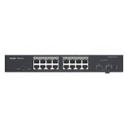 RG-ES218GC-P 16-Port Gigabit Smart POE Switch, 16 Gigabit RJ45 POE/POE+ Port, 2 SFP Slot, 240W POE Kapasitesi, 13-inch Kabinet Tipi, Çelik Kasa
