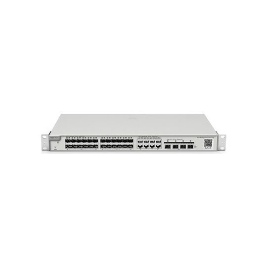 RG-NBS5200-24SFP/8GT4XS 24-Port SFP L2+ Yönetilebilir Switch, 24 SFP Port, 8 Gigabit RJ45 Combo Port, 4*10G SFP+ Port, 19-inch Kabinet Tipi, Çelik Kasa, Static Routing