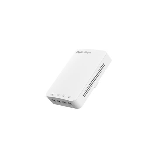 RG-RAP1200(P) AC1300 Çift Bantlı, Duvar Tipi Access Point, 867Mbps at 5GHz + 400Mbps at 2.4GHz, 4 10/100base-t Ethernet Port, 1 Uplink Port, Dahili Anten, 802.11a/b/g/n/ac Wave1/Wave2